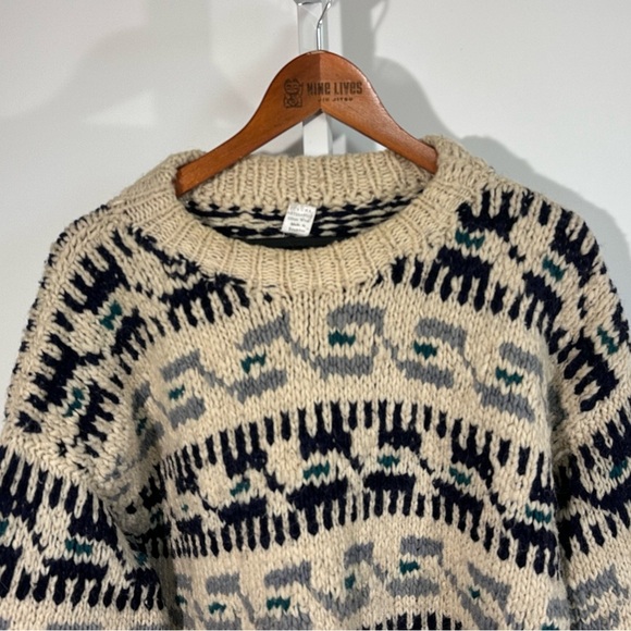 URUHA Artesania Andean Wool Sweater – Hand Knit Ecuador Crewneck fishmetman - Picture 3 of 8